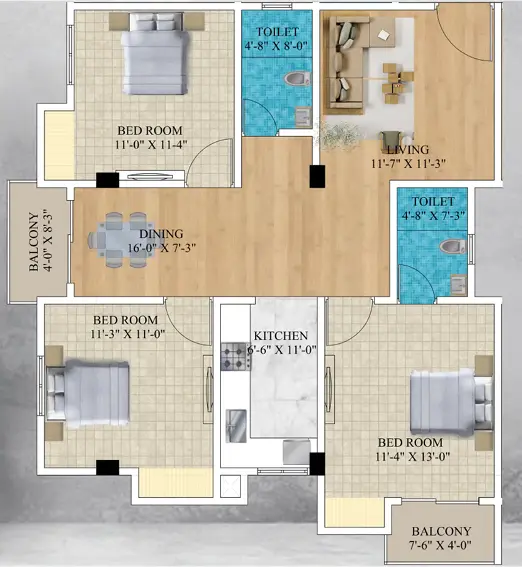 Unit A Floor Plan