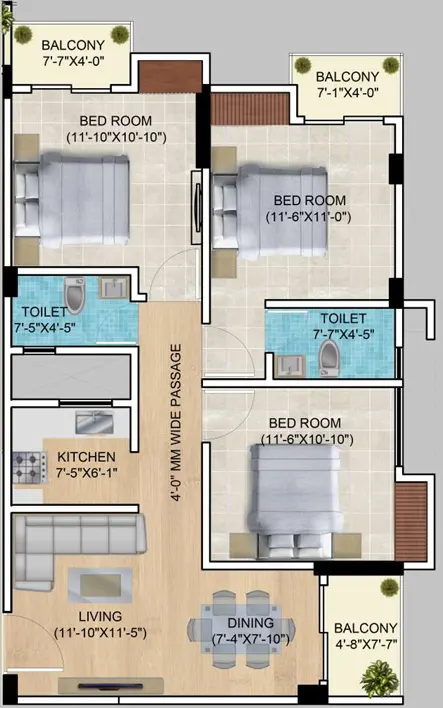 Unit A Floor Plan