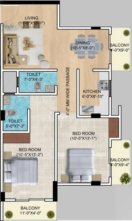 Unit B Floor Plan