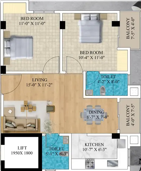 Unit C Floor Plan