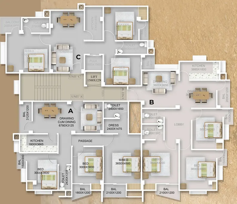 Typical Floor Plan 1st to 3rd