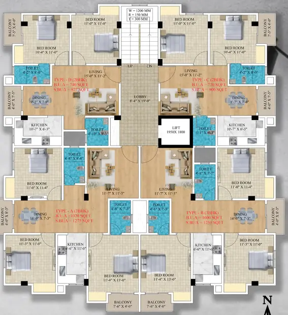 Typical Floor Plan 1st to 3rd